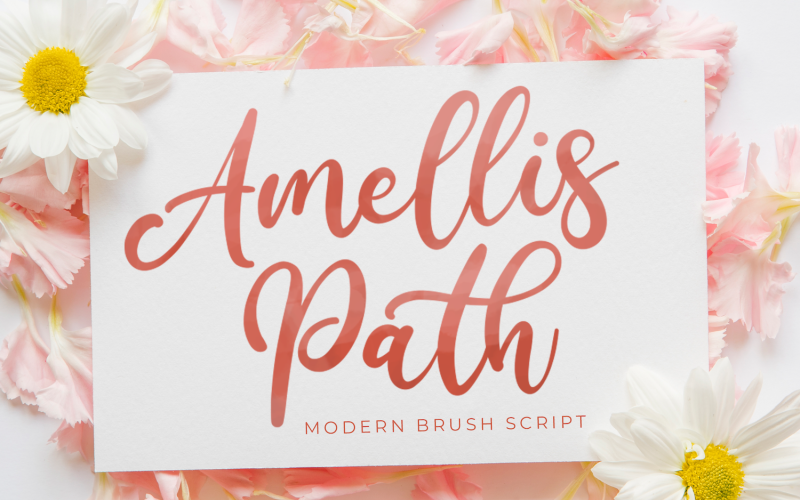 Amellis Path - Brush Cursive Font