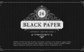 26 Black Paper Textures Background