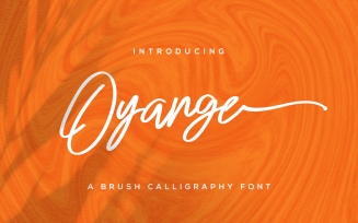 Oyange - Brush Calligraphy Font