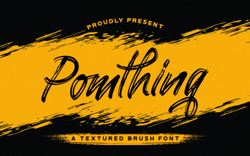 Pomthinq - Brush Cursive Font