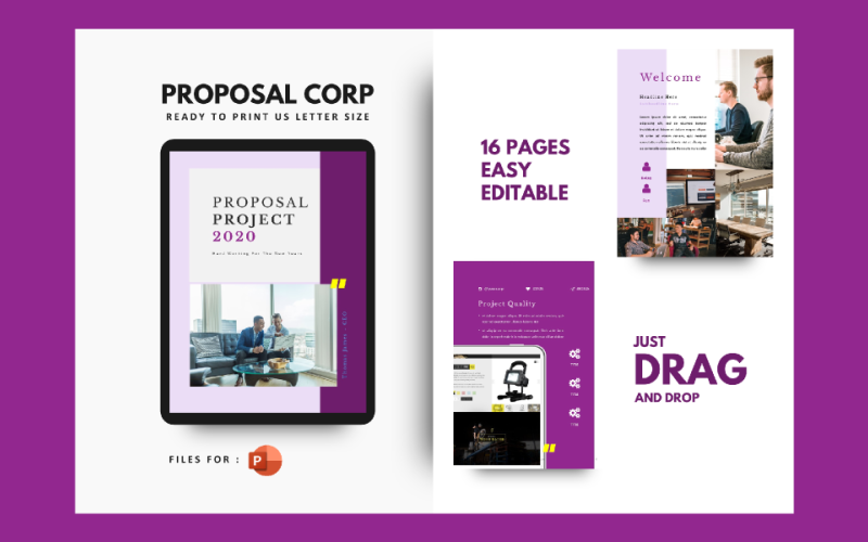 Project Proposal Company Presentation PowerPoint template PowerPoint Template