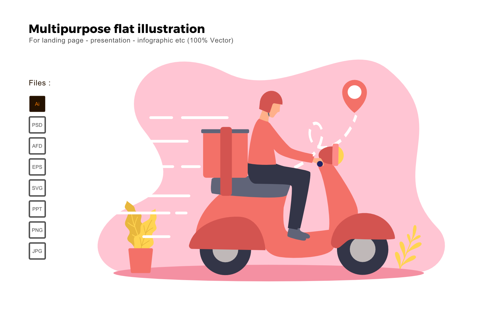 Multipurpose Flat Illustration Courier Box - Vector Image