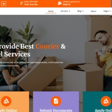 Courier Delivery Website Templates 112794