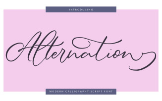Alternation | Modern Calligraphy Cursive Font