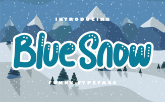 Blue snow | Funny Typeface Font