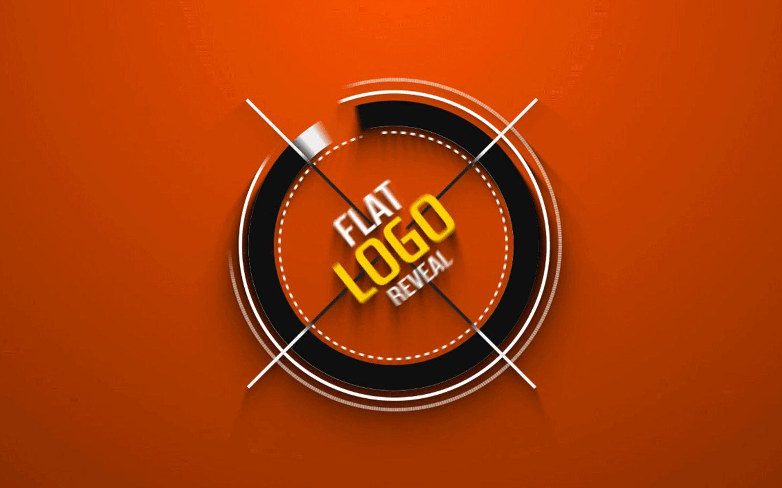 Flaches Logo zeigt After Effects-Vorlage an