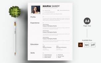 Maria Sandy - CV & Resume Template