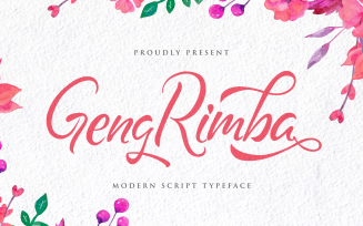 Geng Rimba - Modern Cursive Font