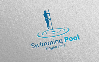 Swimming Pool Services 13 Logo Template