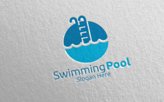 Swimming Pool Services 4 Logo Template