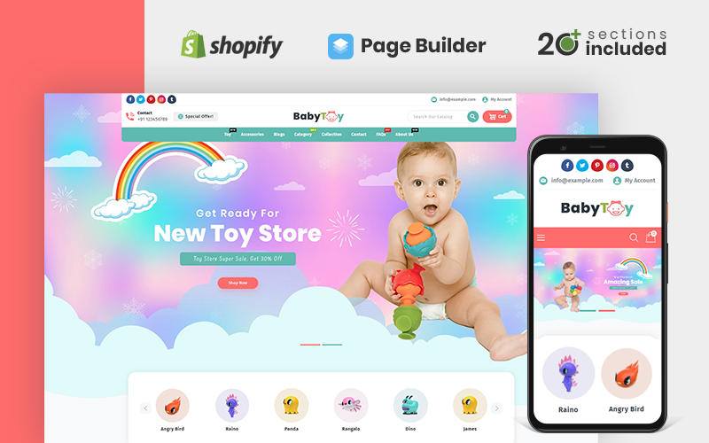 Tema Shopify "Baby Toys and Accessories Store" #112886