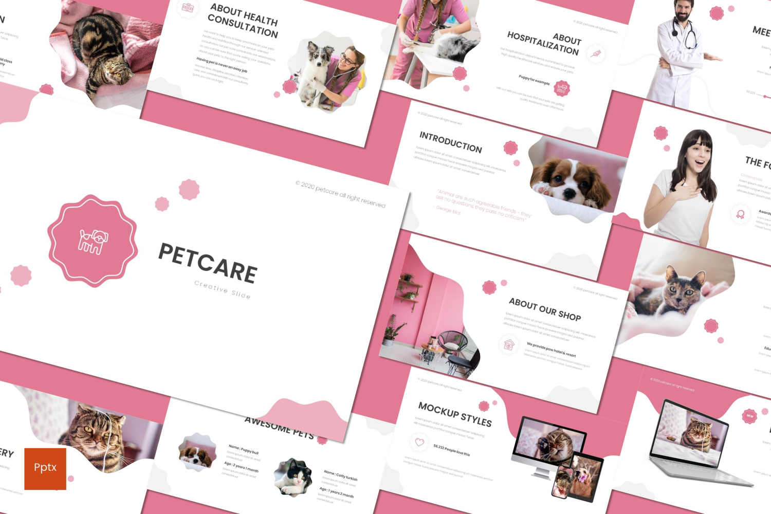 Petcare PowerPoint template