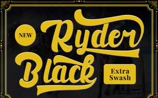 Black Ryder - Bold Cursive Font