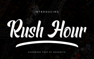 Rush Hour - Bold Cursive Font