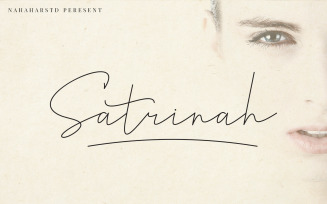 Satrinah - Signature Font