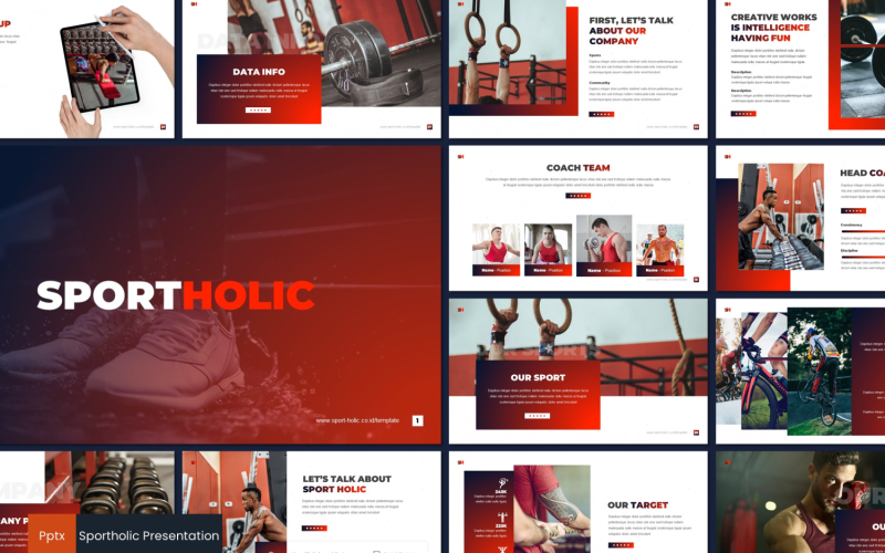 Sportholic PowerPoint template PowerPoint Template