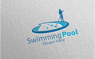 Swimming Pool Services 8 Logo Template