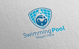 Swimming Pool Services 9 Logo Template