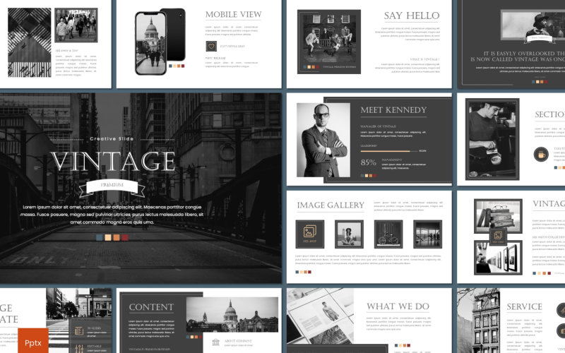 Vintage PowerPoint template PowerPoint Template