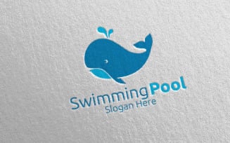 Whale Pool Services 11 Logo Template