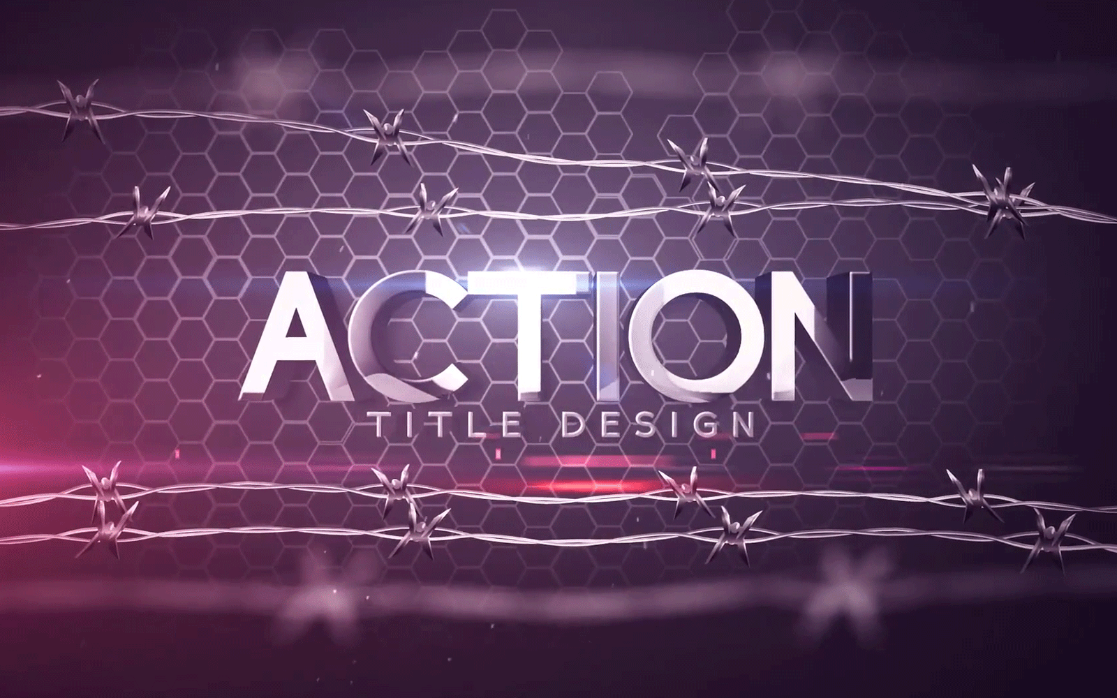 Action Title Design After Effects Template
