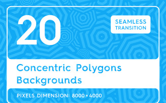 20 Concentric Polygons Background
