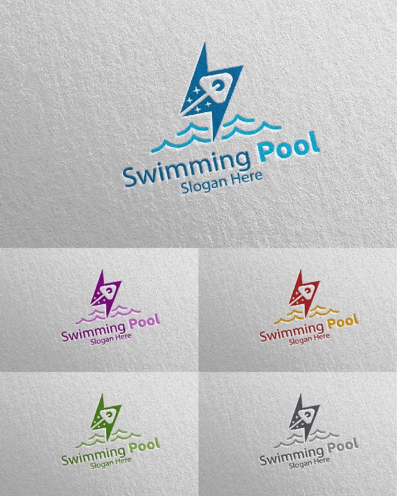 Kit Graphique #113174 Natation Eau Divers Modles Web - Logo template Preview