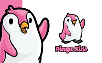 Penguin kids toy Logo Template