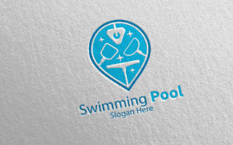 Swimming Pool Services 21 Logo Template