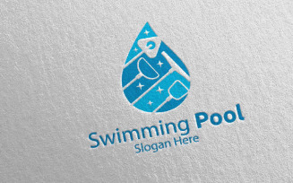 Swimming Pool Services 23 Logo Template