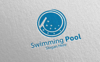 Swimming Pool Services 25 Logo Template