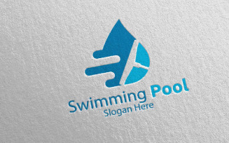 Swimming Pool Services 27 Logo Template