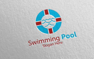 Swimming Pool Services 28 Logo Template