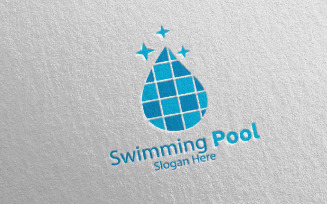 Swimming Pool Services 29 Logo Template