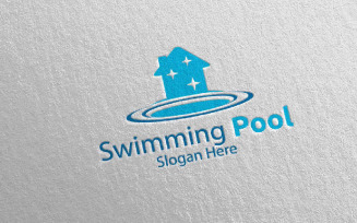 Swimming Pool Services 30 Logo Template