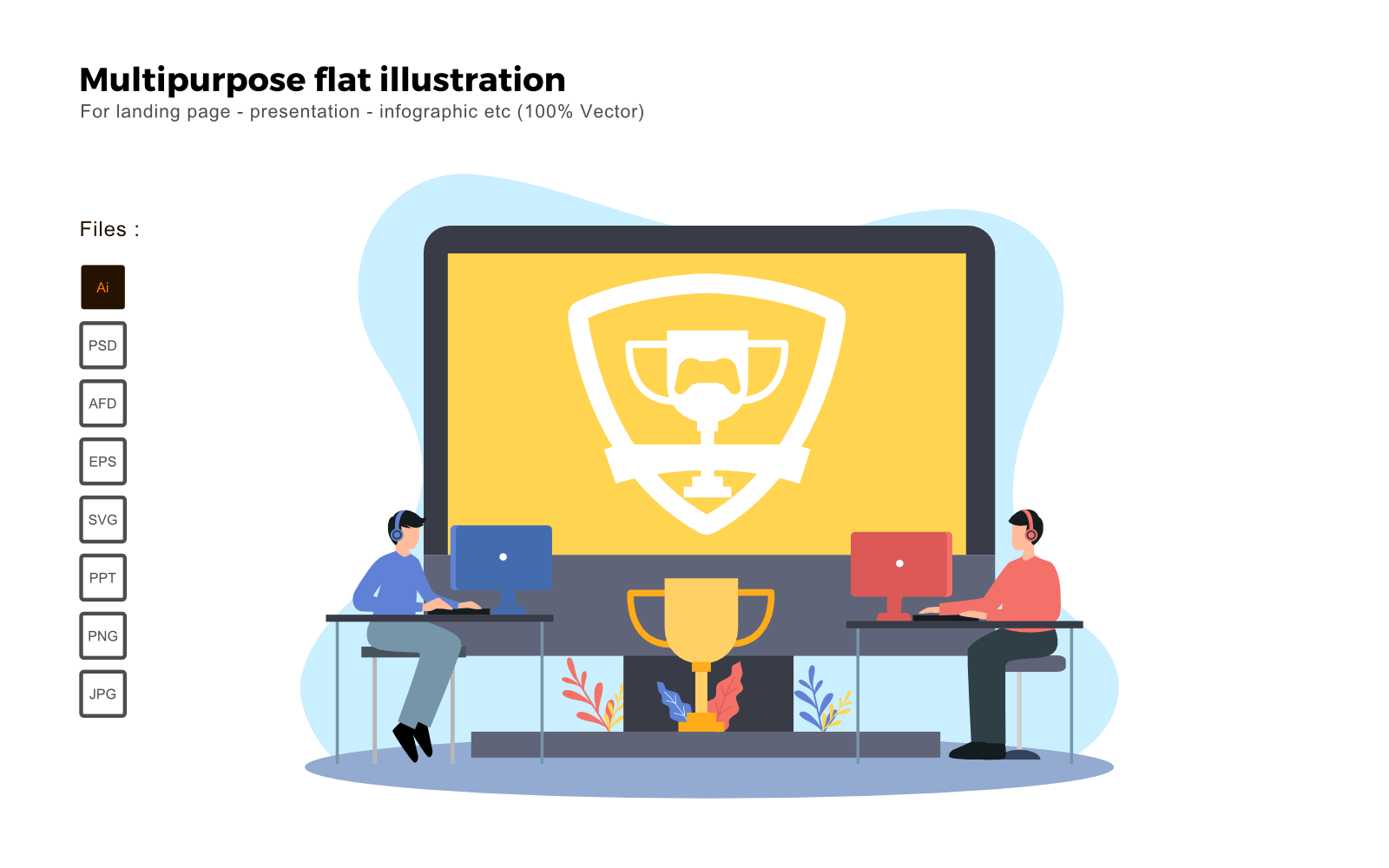 Kit Graphique #113261 Flat Illustration Divers Modles Web - Logo template Preview