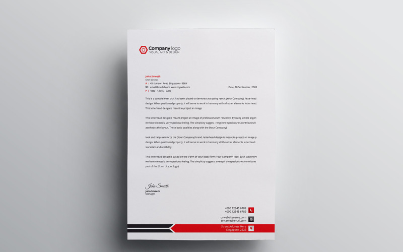 Letterhead - Corporate Identity Template