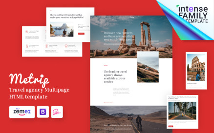 Metrip - Travel Agency HTML Website Template