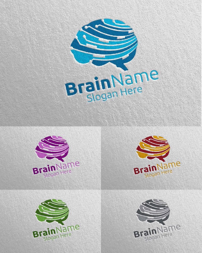 Kit Graphique #113322 Brain Logo Divers Modles Web - Logo template Preview