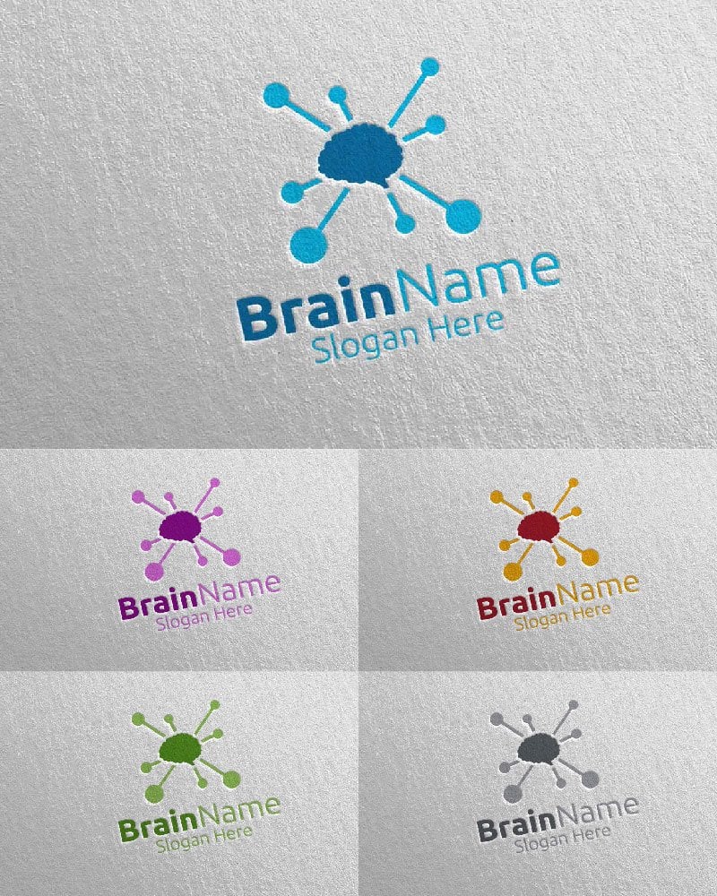 Kit Graphique #113324 Brain Logo Divers Modles Web - Logo template Preview