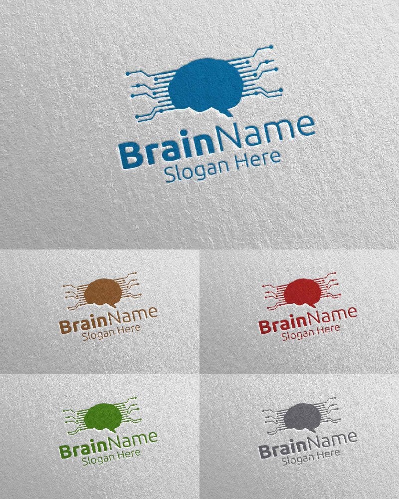 Kit Graphique #113327 Brain Logo Divers Modles Web - Logo template Preview