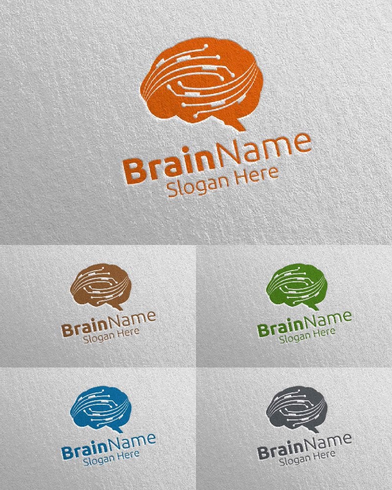 Kit Graphique #113328 Brain Logo Divers Modles Web - Logo template Preview