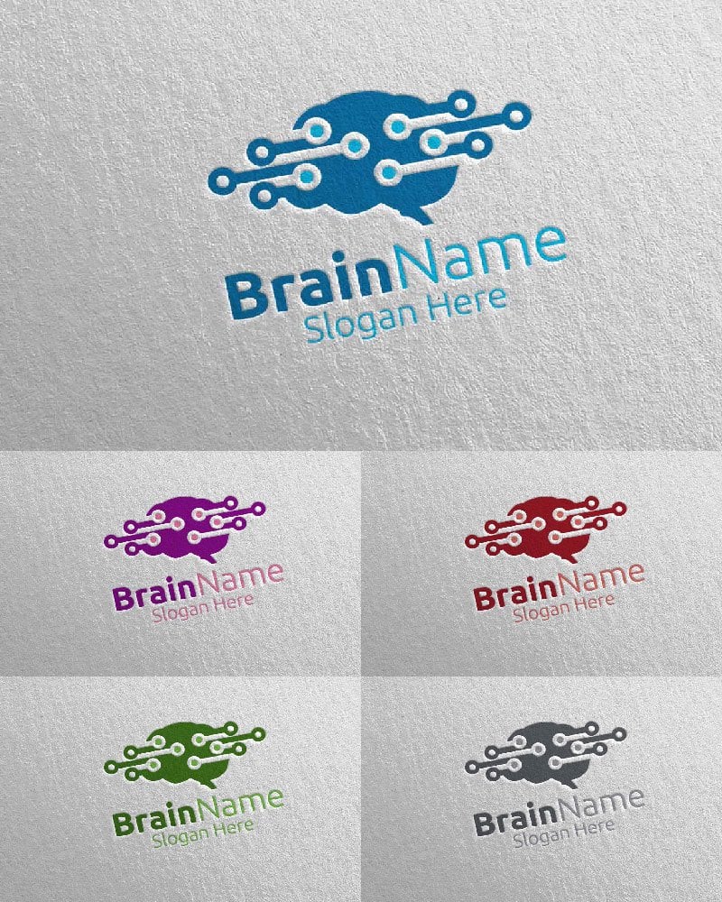 Kit Graphique #113330 Brain Logo Divers Modles Web - Logo template Preview