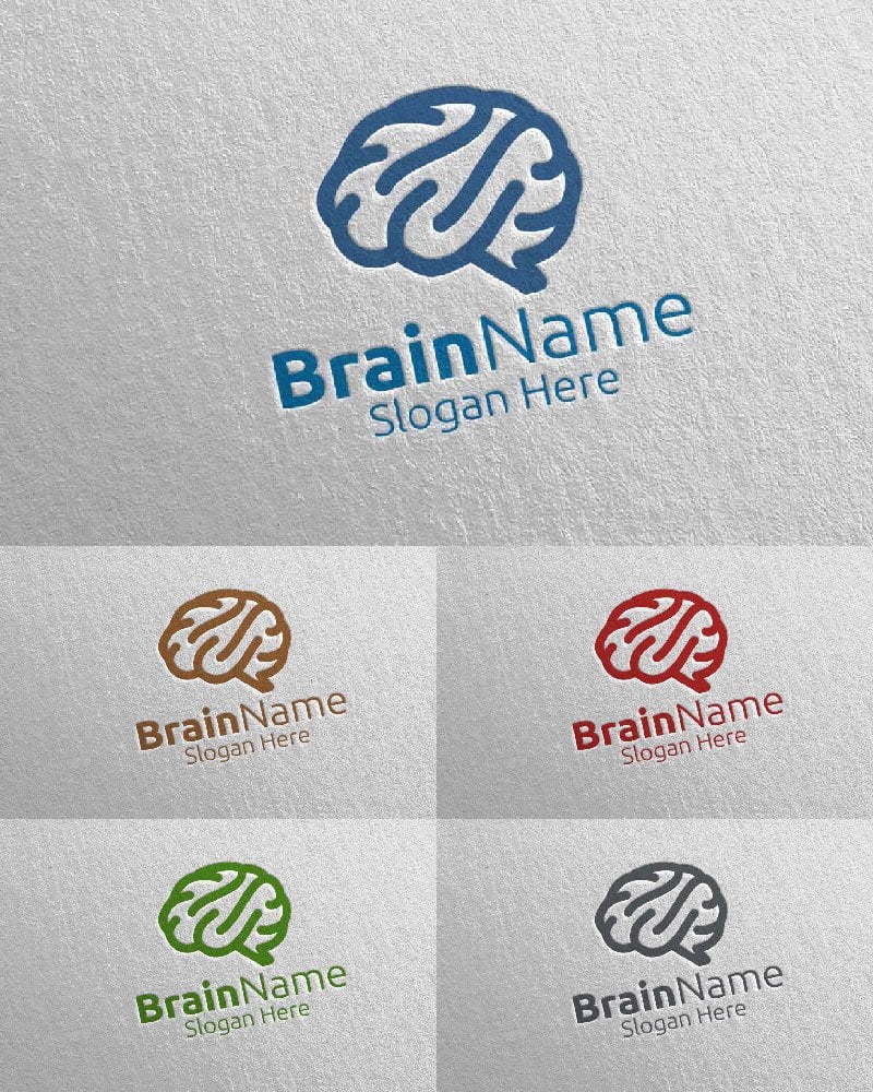 Kit Graphique #113333 Brain Logo Divers Modles Web - Logo template Preview