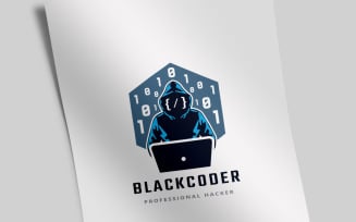 Black Coder Logo Template