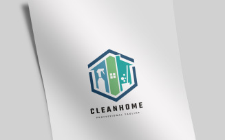 Clean Home Logo Template