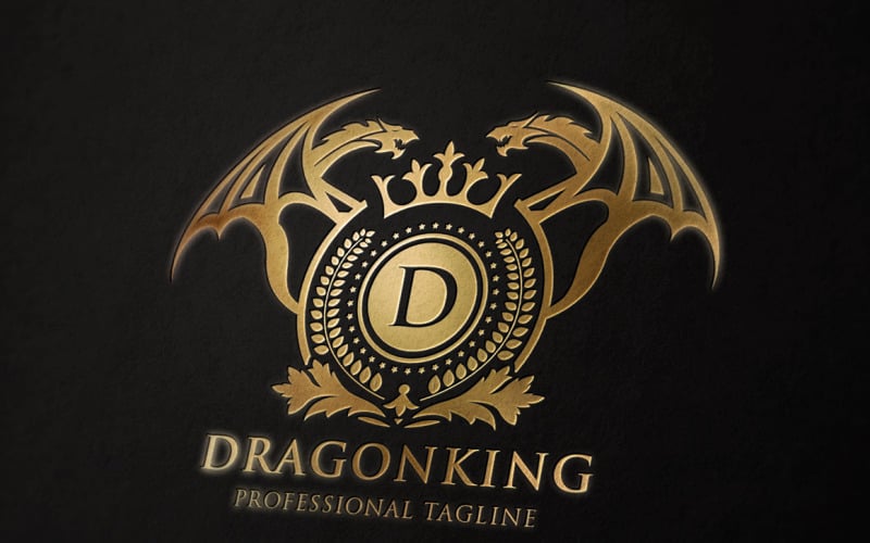 Dragon King Crests Logo Template