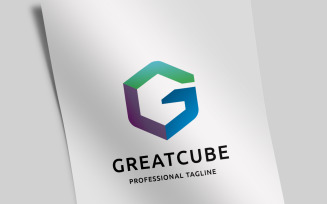 Great Cube Letter G Logo Template