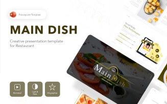 Main Dish Restaurant Presentation PowerPoint template