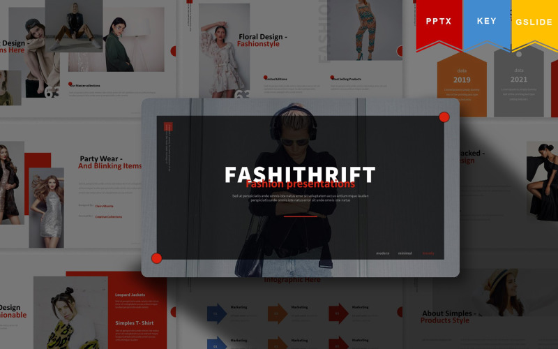 Fashithrift | Keynote, Google Slide PowerPoint template PowerPoint Template